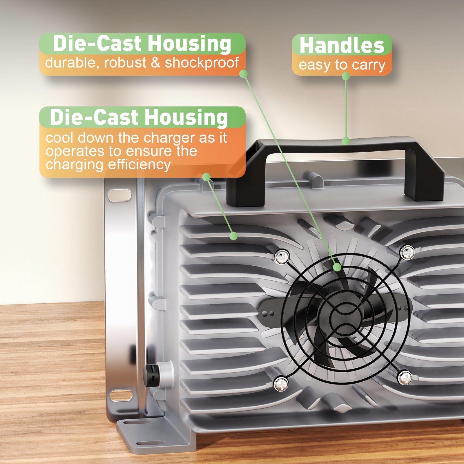 Suraziki 54,6 V 30 A Lithium-Batterieladegerät für 48 V 13S Batterie, IP65 wasserdichtes Ladegerät für Elektrofahrzeuge, E-Bikes und Roller
