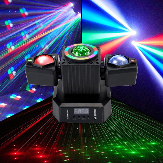 Suraziki 65W Party Light, Two-armed RGBW 4IN1 LED Effect Lighting,  Remote Control Stage Lighting for DJ Party Concert Wedding Theater